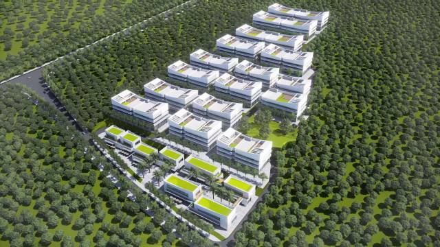 連州市現(xiàn)代食品產(chǎn)銷研創(chuàng)新綜合體效果圖。